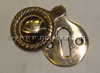 Antique Victorian brass rounded key escutcheon